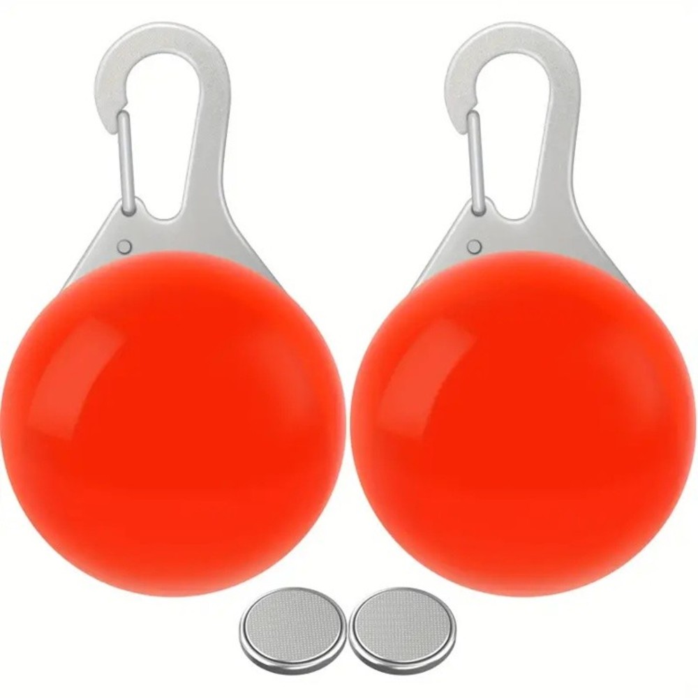 Dog Collar Lights 2 Pack Taglory  Clip-on LED Collar Lights for Dogs Red…